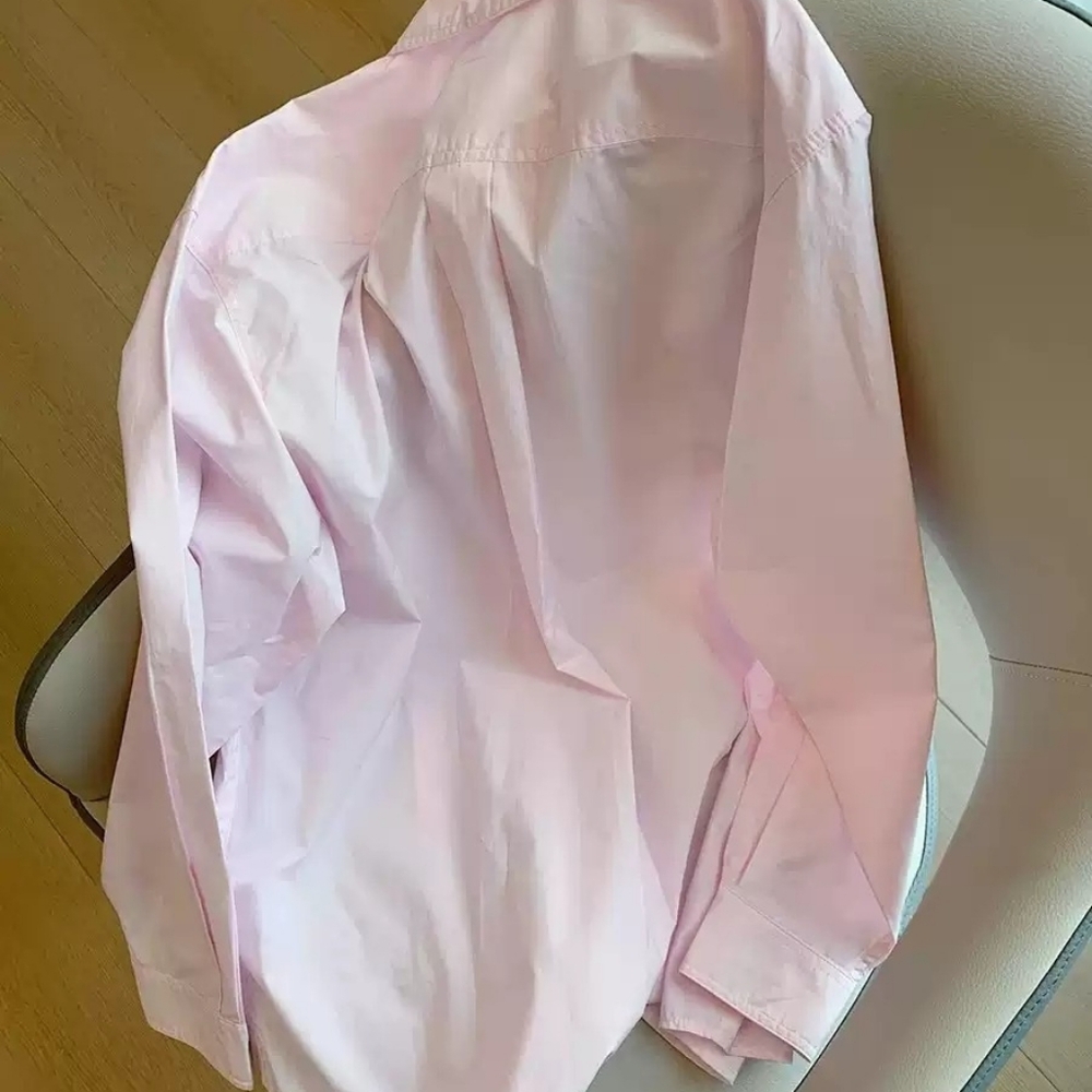 Pink Fish Embroidered Cotton Shirt - Picture 4 of 4